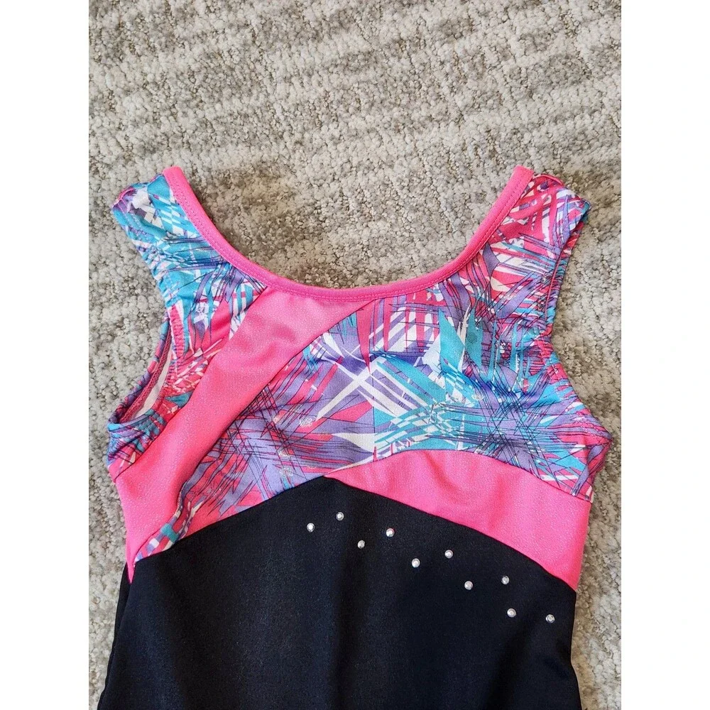 Freestyle by Danskin girls dance gymnastics leotard size S 6/6X